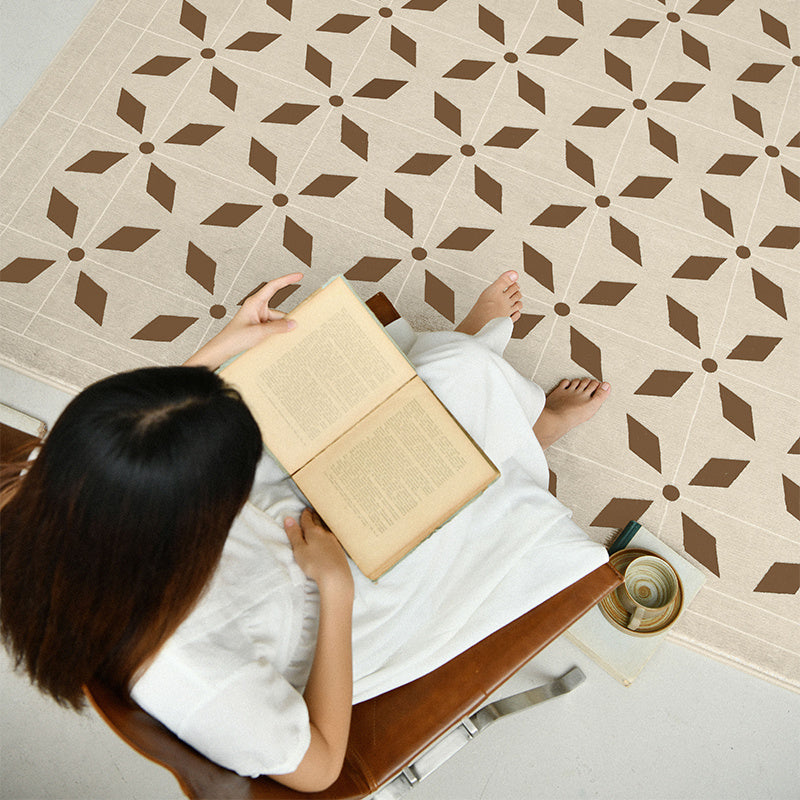 Modern French Print Living Room Bedroom Rug