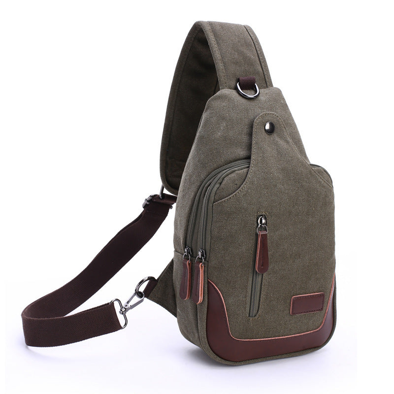 Professional manufacturers supply the new men's fashion bag wash water quality canvas bag Crossbody Bag chest