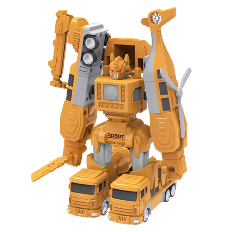 Children's Magnetic Deformation Engineering Vehicle Magnetic Toy