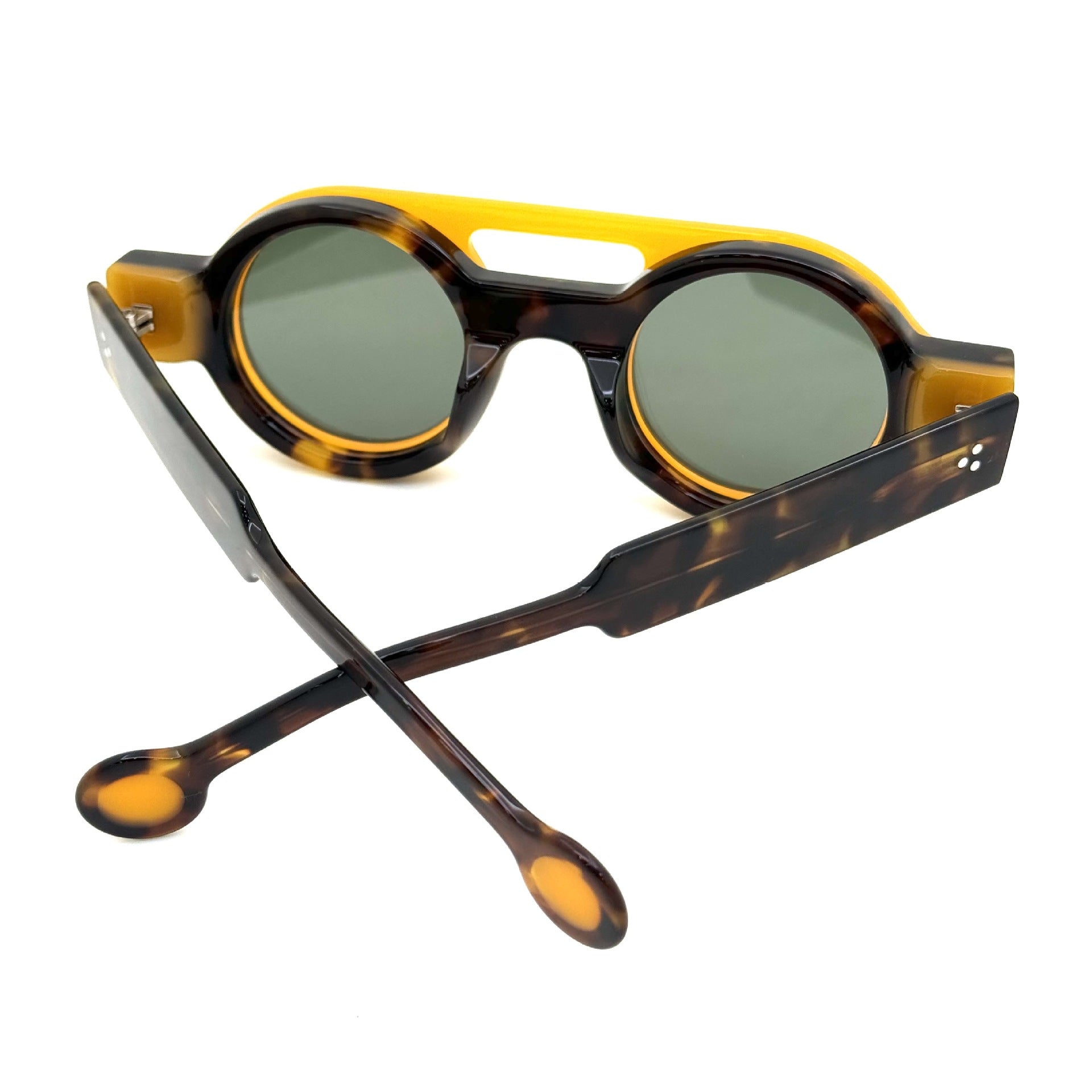 Irregular Circle In Circle Board Klein Blue Polarized Sunglasses