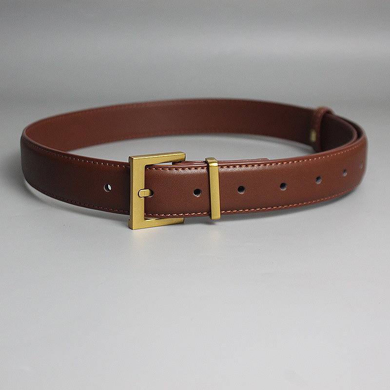 Ceinture en cuir polyvalente pour femme, idéale avec un jean