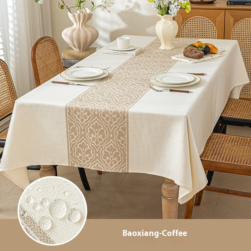Light Luxury Waterproof And Oil Resistant Dining Table Cloth Thickened