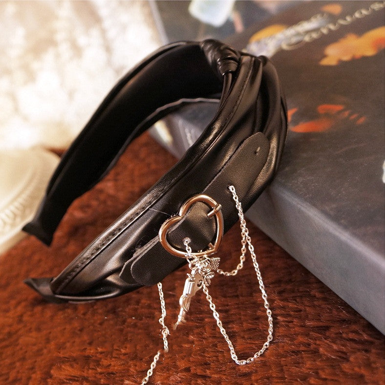 Handmade Headdress Punk Style Bow Love Black Sweet Hairpin