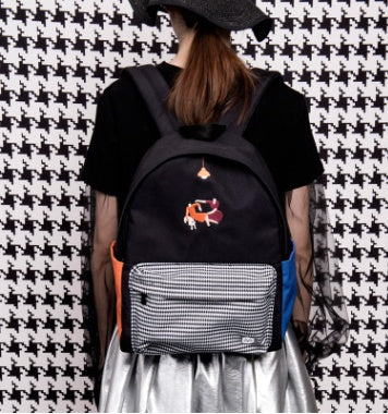 Wild leisure hit color backpack student school bag