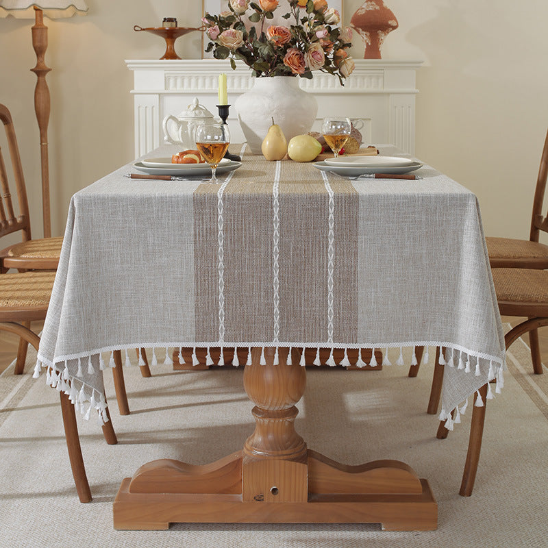 Waterproof Tablecloth Household Cotton And Linen Simplicity