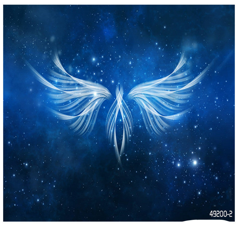 Fantasy universe starry angel wings wallpaper