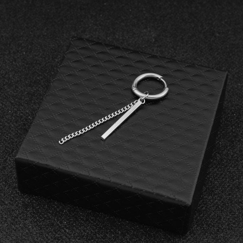 Square Stick Chain Earrings Men And Women