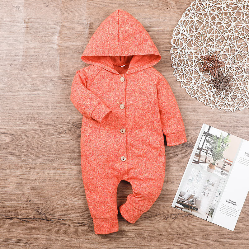 Hooded Single Breasted Baby Romper