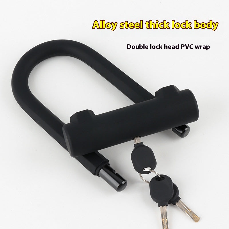 Anti-theft Anti-skid Bicycle U-lock Security Steel Cable