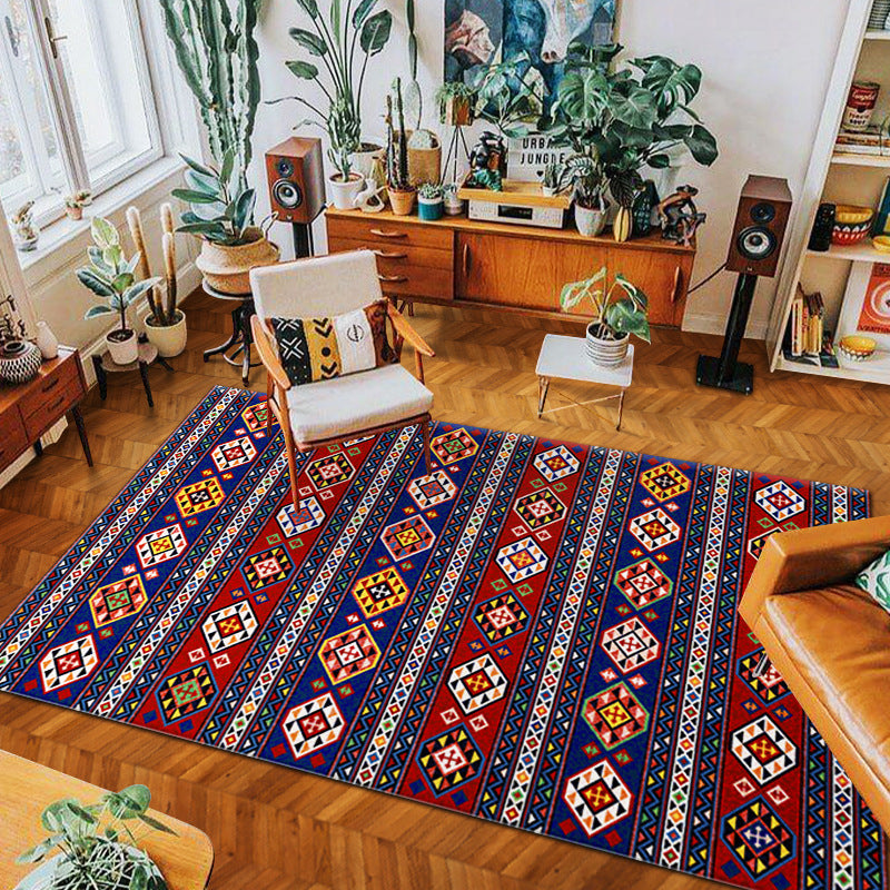 Bohemian bedroom bedside living room sofa big carpet