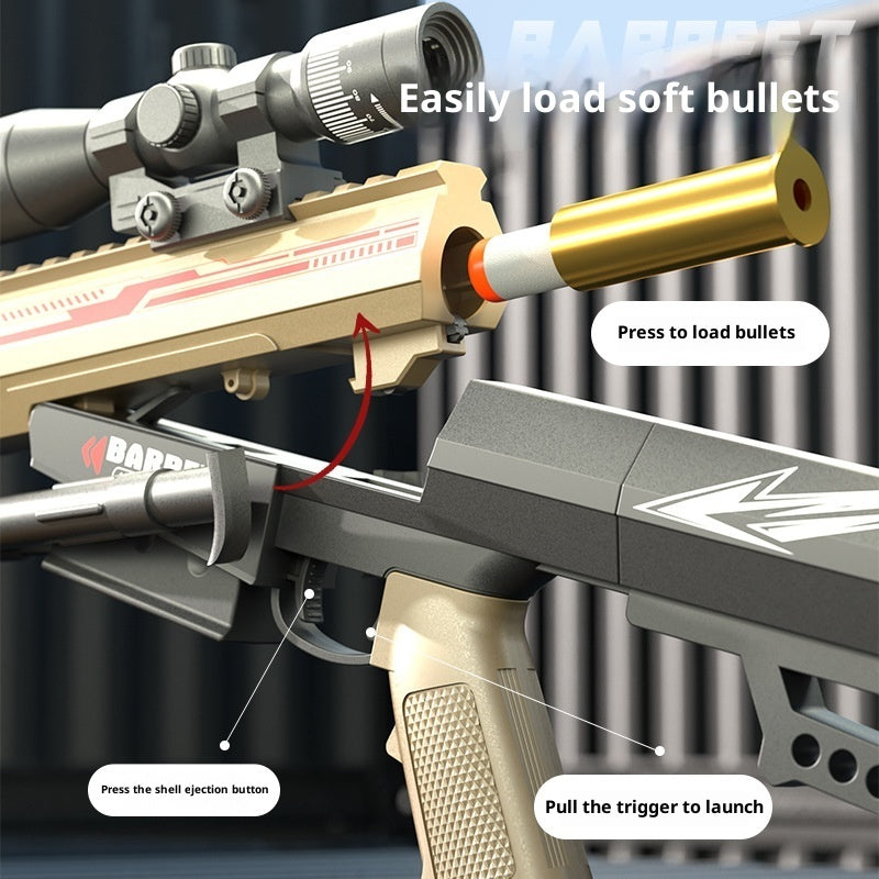 Children's Throw Shell Folding Soft Bomb Can Launch Toy Gun