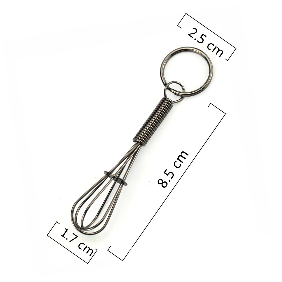 Full size mini keychain manual whisk gold silver
