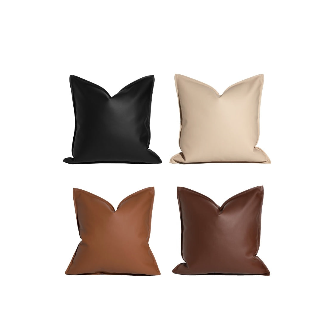 Nordic Style Solid Leather Living Room Sofa Pillow Bed Waist Support