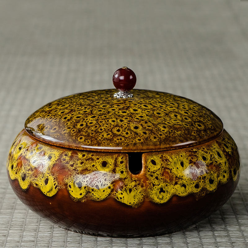 Tidal Current Cover Fly Ash Ceramic Ashtray