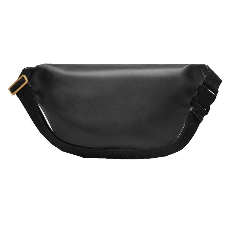 Metallic embellished leather belt bag