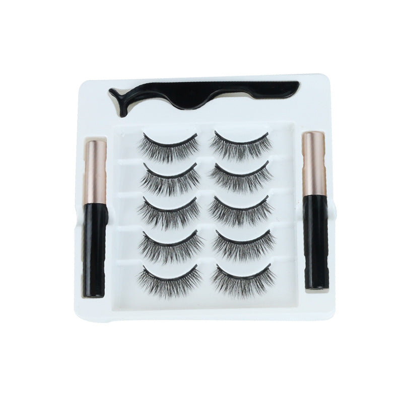 Imitation mink hair magnetic suction false eyelashes