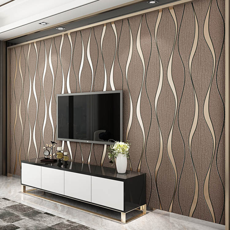 3D three-dimensional water ripple non-woven wallpaper
