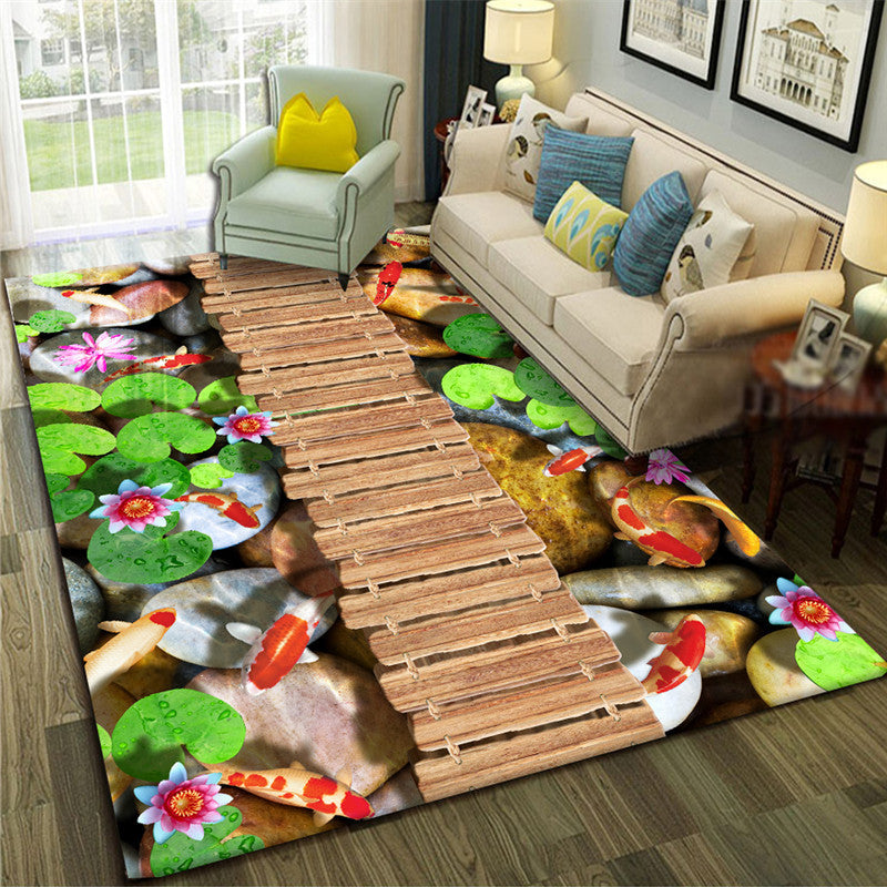 Carpet Living Room Bedroom Tea Table Sofa Floor Mat Rectangular Lovely Room Bedside Carpet