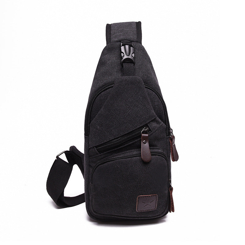 Wholesale new Leisure Canvas chest bag men skew bag Korean tide fashion bag backpack student sports bag