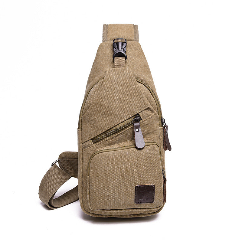 Wholesale new Leisure Canvas chest bag men skew bag Korean tide fashion bag backpack student sports bag