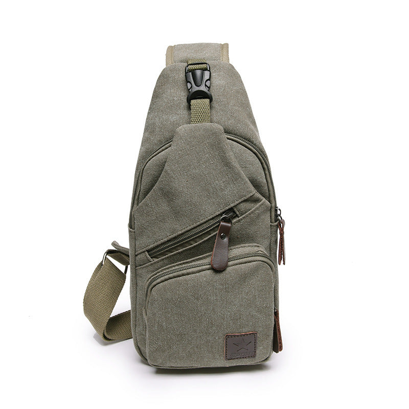 Wholesale new Leisure Canvas chest bag men skew bag Korean tide fashion bag backpack student sports bag