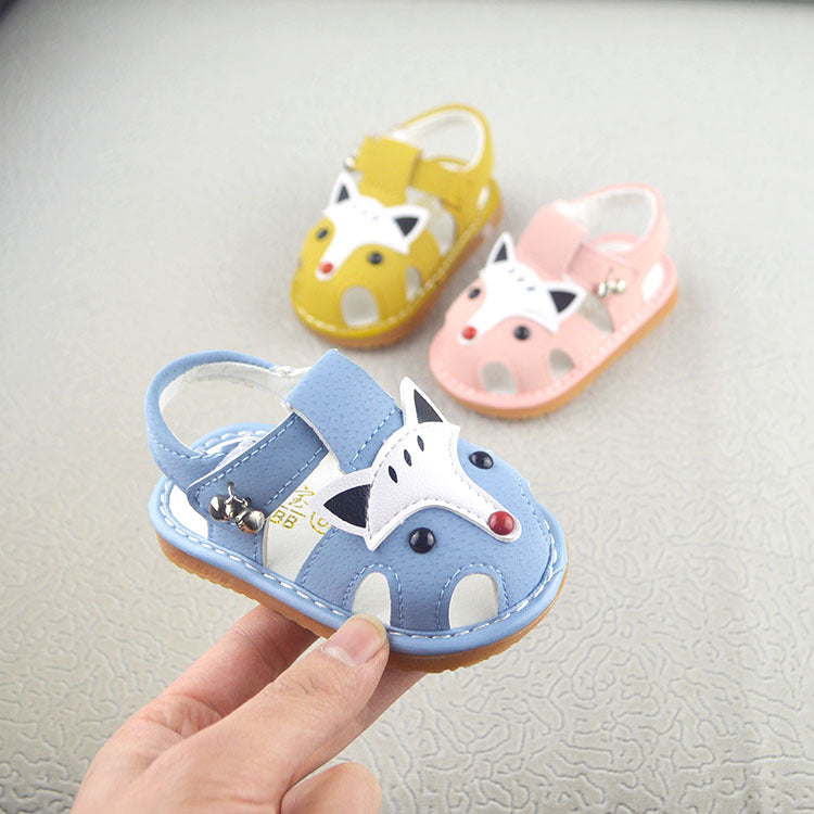 Cartoon tendon soft bottom baotou baby called shoes non-slip toddler sandals
