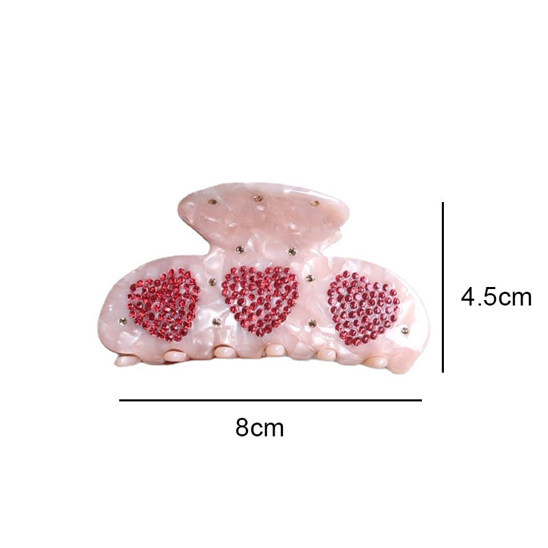 Niche Temperament Heart-shaped Medium Shark Clip