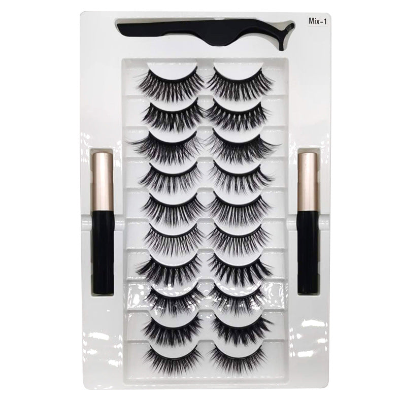 Magnetic Liquid Eyeliner Eyelash Natural Set