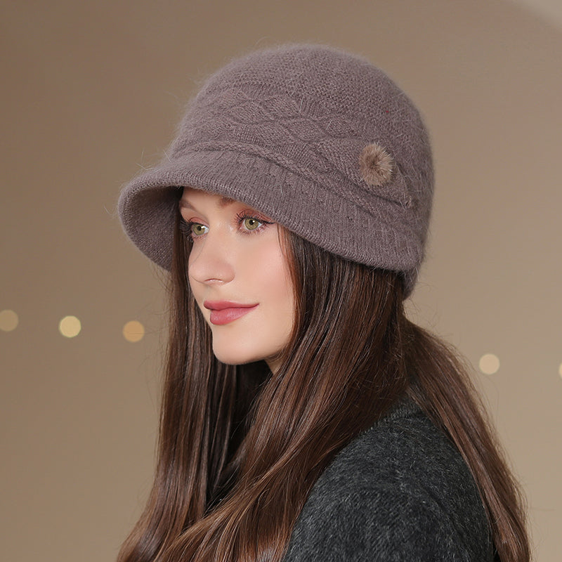 Women's Knit Hat Winter Middle-aged And Elderly Woolen Cap