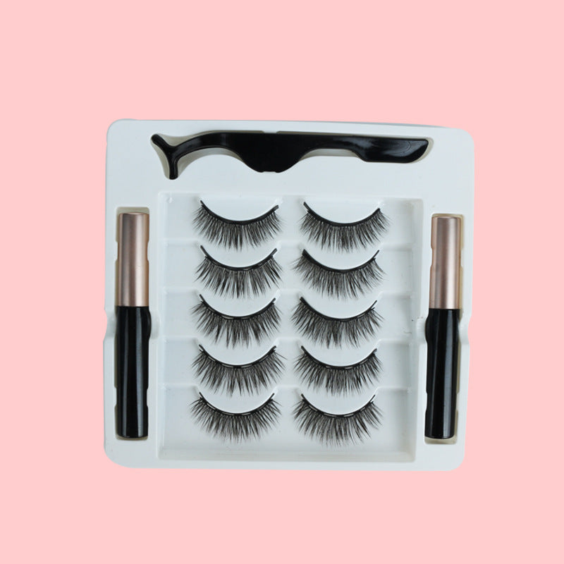 Imitation mink hair magnetic suction false eyelashes