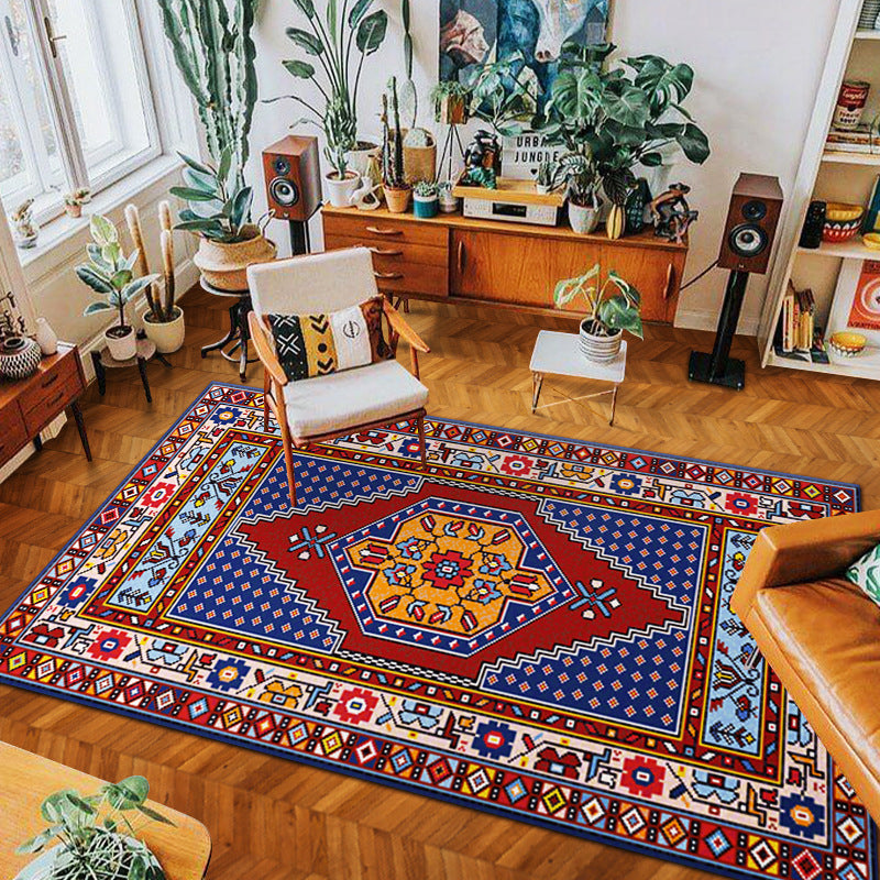 Bohemian bedroom bedside living room sofa big carpet