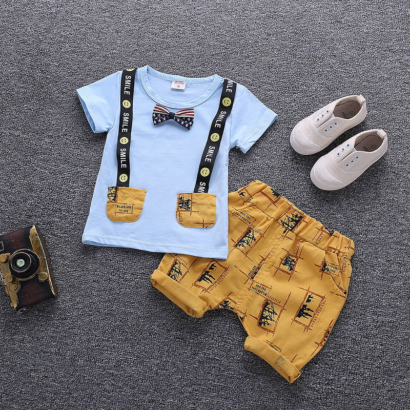 Short-sleeved gentleman tie set