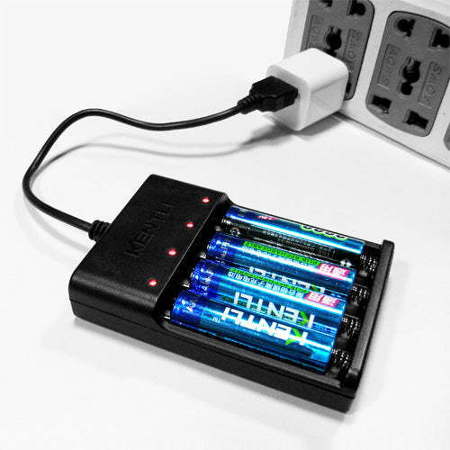 USB charger for rechargeable lithium battery