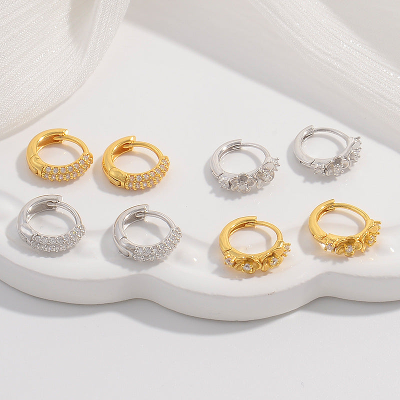 Fashion Personalized Flower Round Earrings For Women