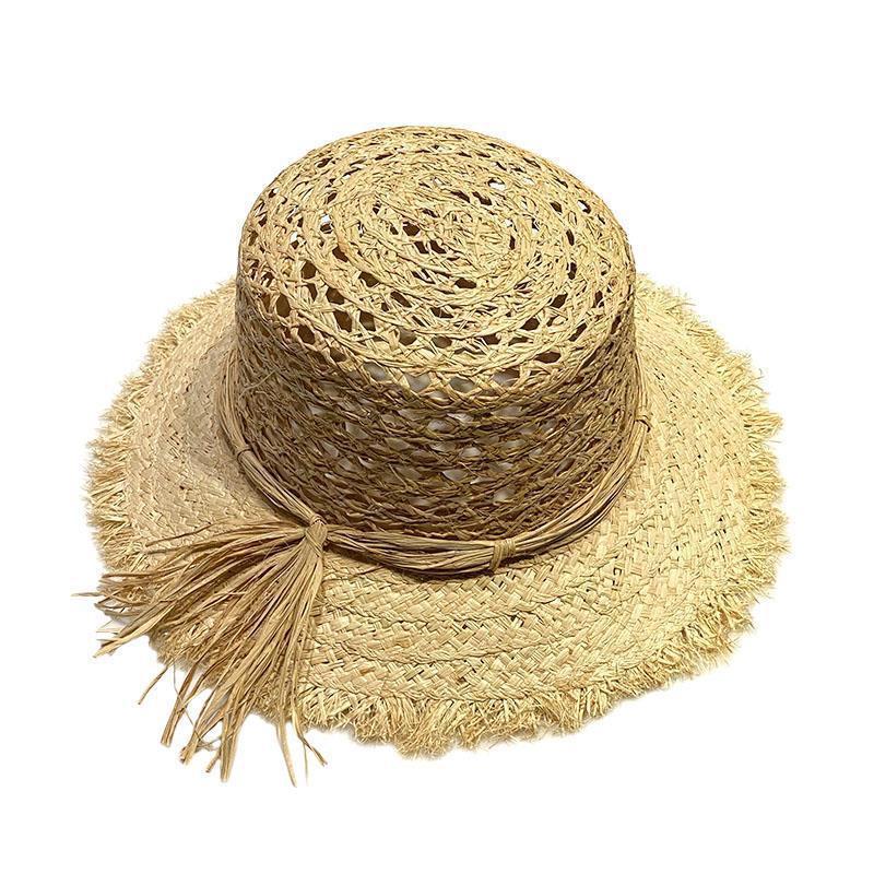 Hollow Fisherman Outdoor Beach Hat Women's Straw Hat