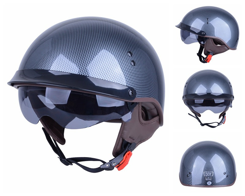 Retro Motorcycle Four-season Men's Harley Riding Helmet