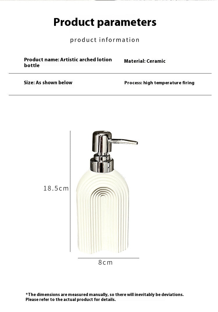 Bouteille de voyage en céramique de grande capacité pour shampoing et gel douche