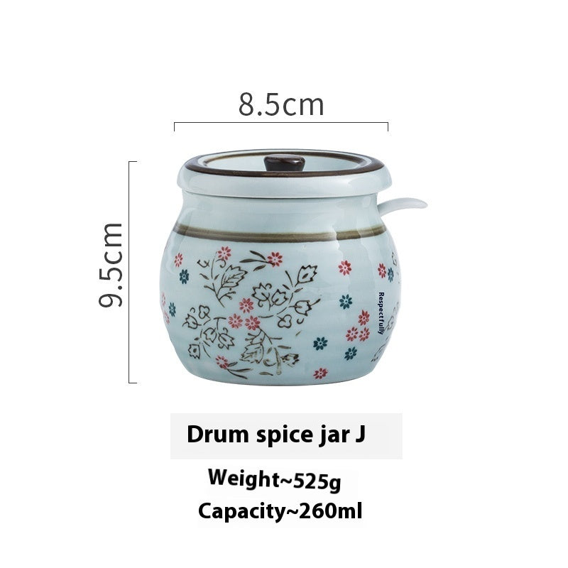 Dining Restaurant Ceramic Seasoning Jar Single Salt Jar