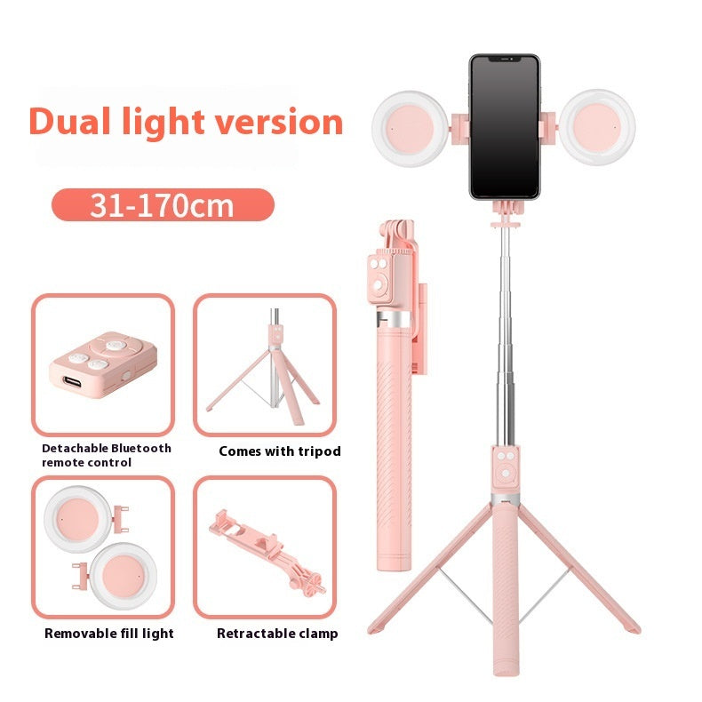 Bluetooth Best-seller On Douyin T12 Selfie Stick Landing 17 M Aviation Aluminum Alloy Rod Live Tripod
