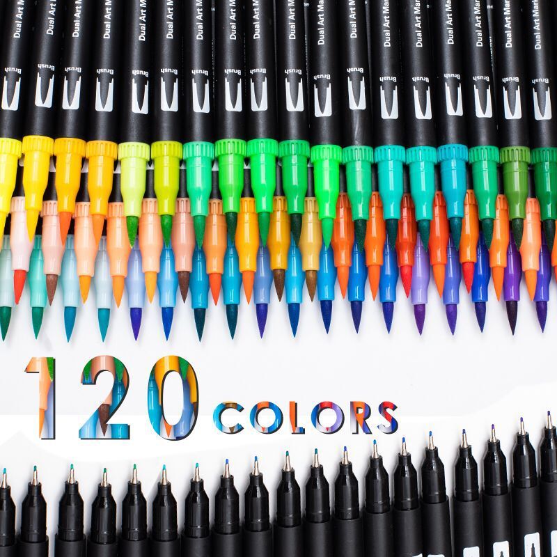 Color Soft Brush Hook Line Watercolor Pen