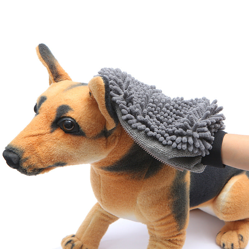 Pet Massage Bath Chenille Hair Removal Gloves
