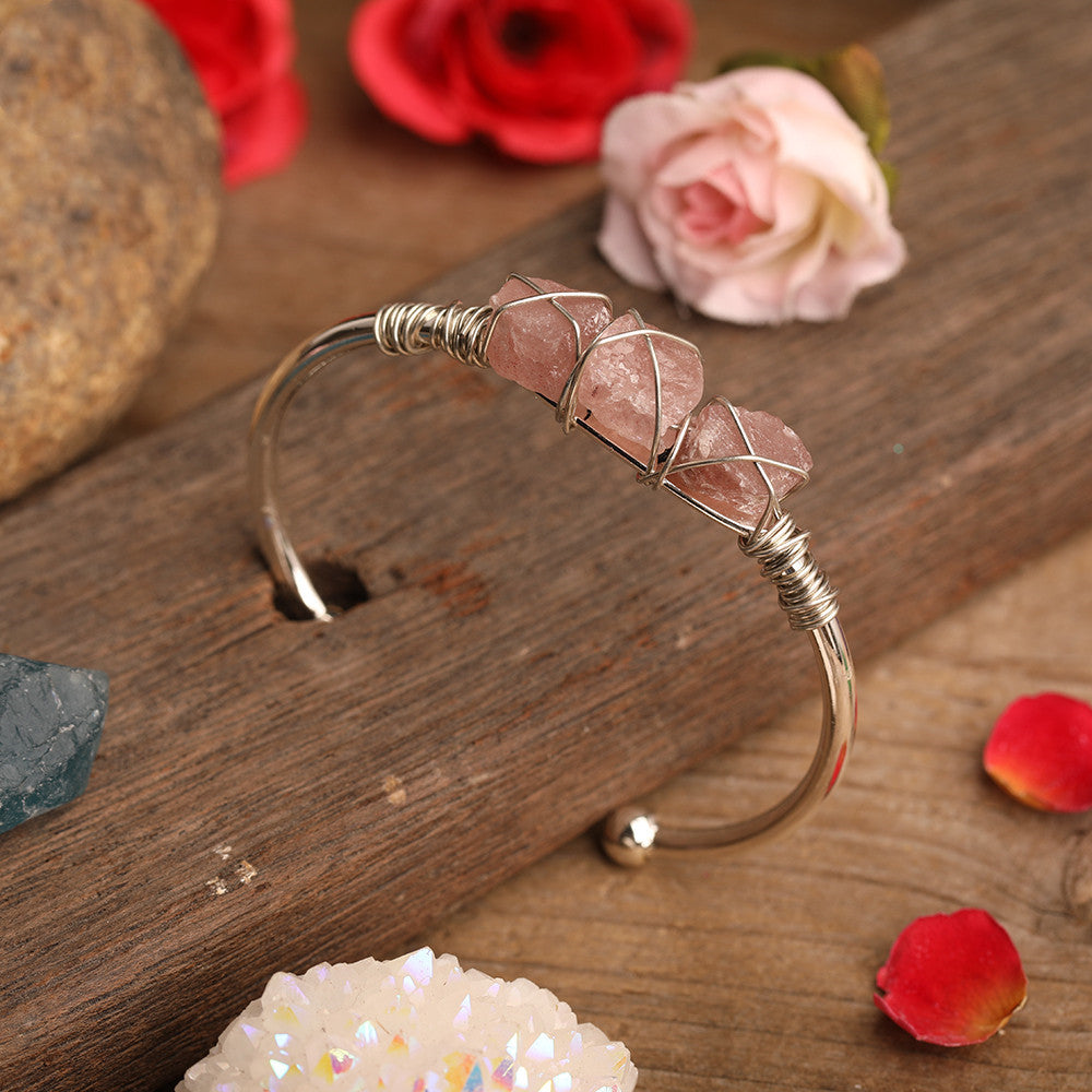 Ladies Stone Bead Amethyst Fashion Bracelet