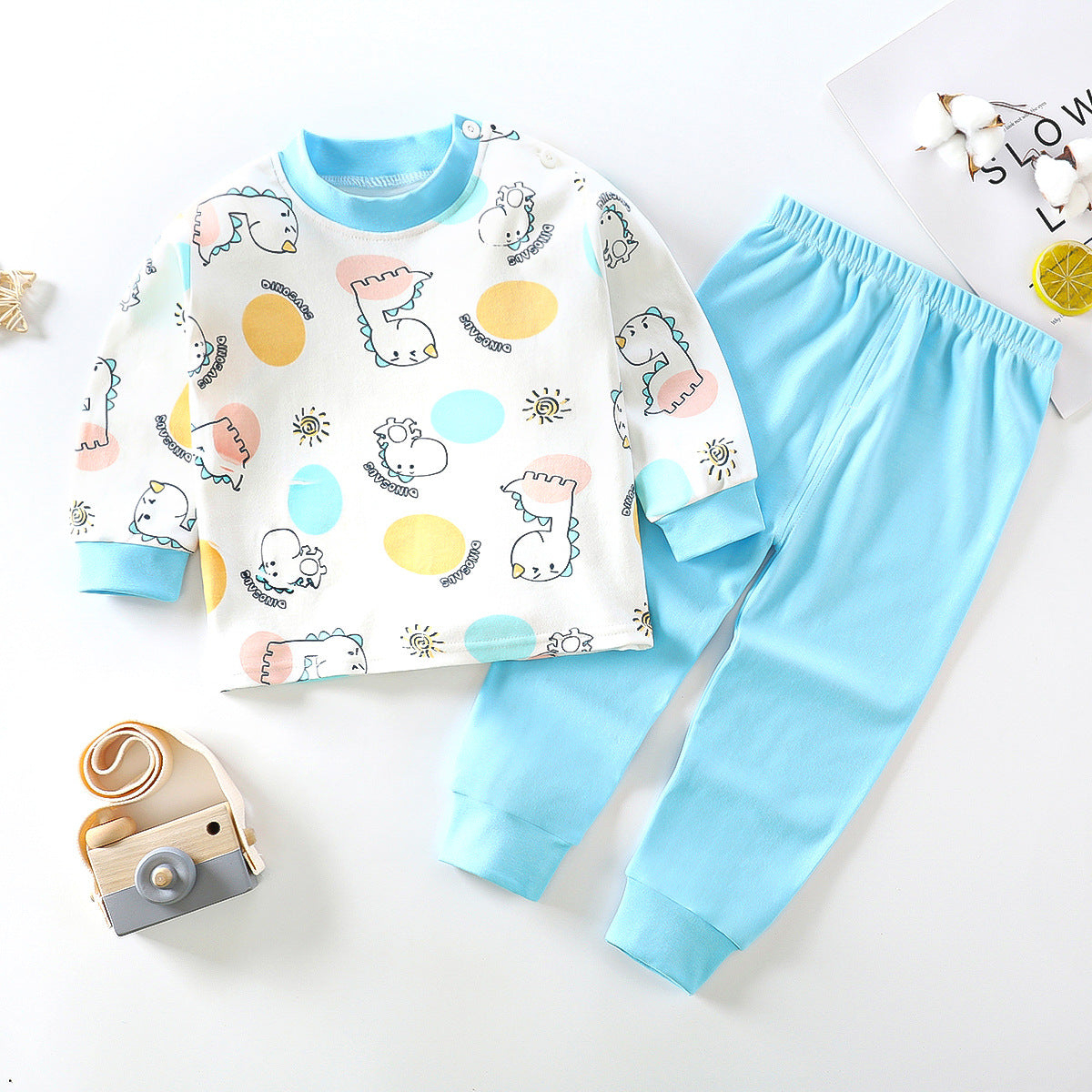 Children's Underwear Suit Pure Cotton Long Johns Top & Bottom Warm Loungewear