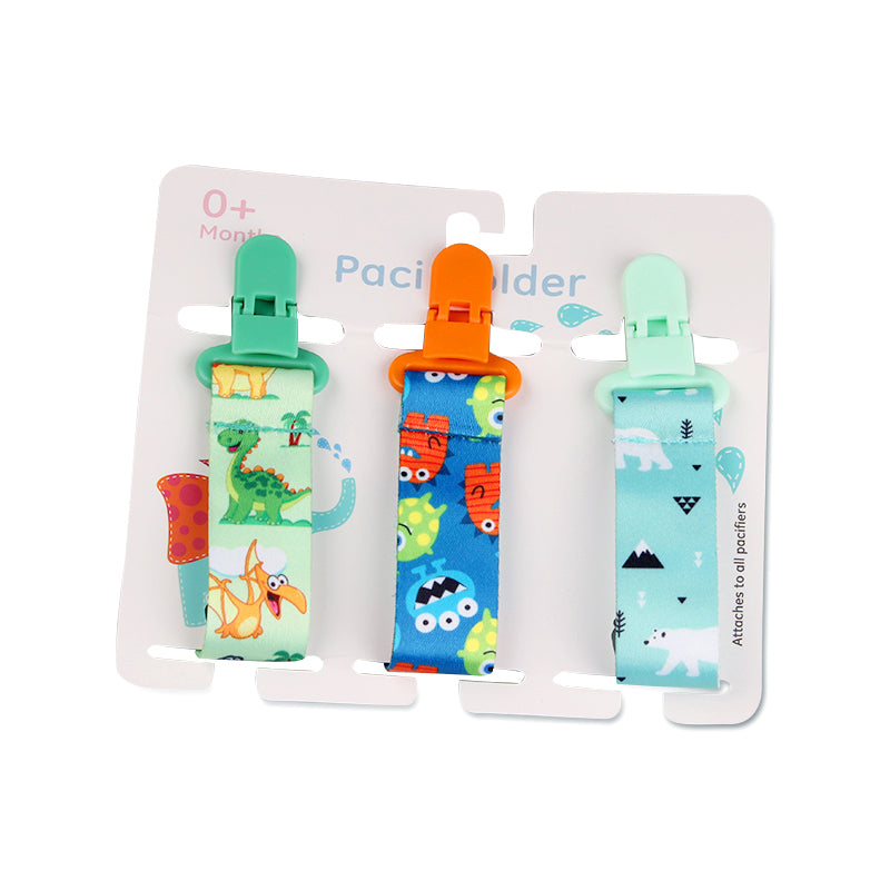 Cartoon Pattern Combination Three Packs Of Baby Pacifier Teether To Prevent Falling