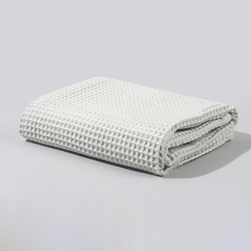 Waffle Baby Blanket Pure Cotton Solid Color Bath Towel