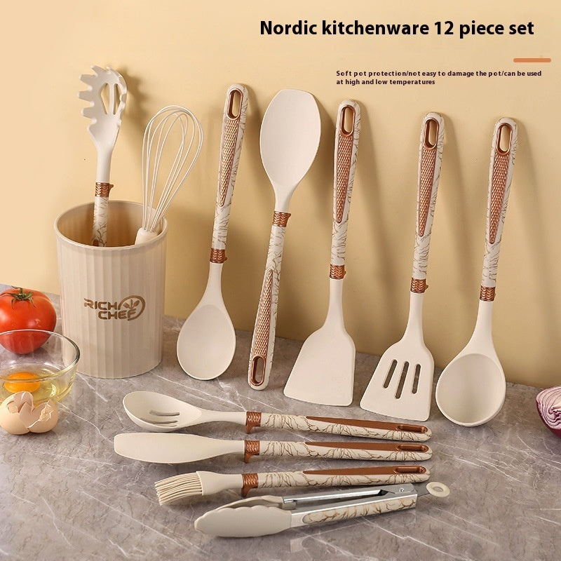 Kitchen Supplies Silicone Non-stick Pan Silicone Kitchenware 12-piece Set Suit