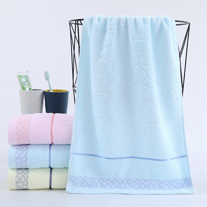 Simple Three-piece Water Cube Towel Set
