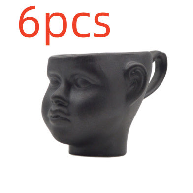 Nordic Style Personality Creative Face Mug Couple Ceramic Coffee Cup Milk Tea Cup Doll Doll Head Coffee Cup