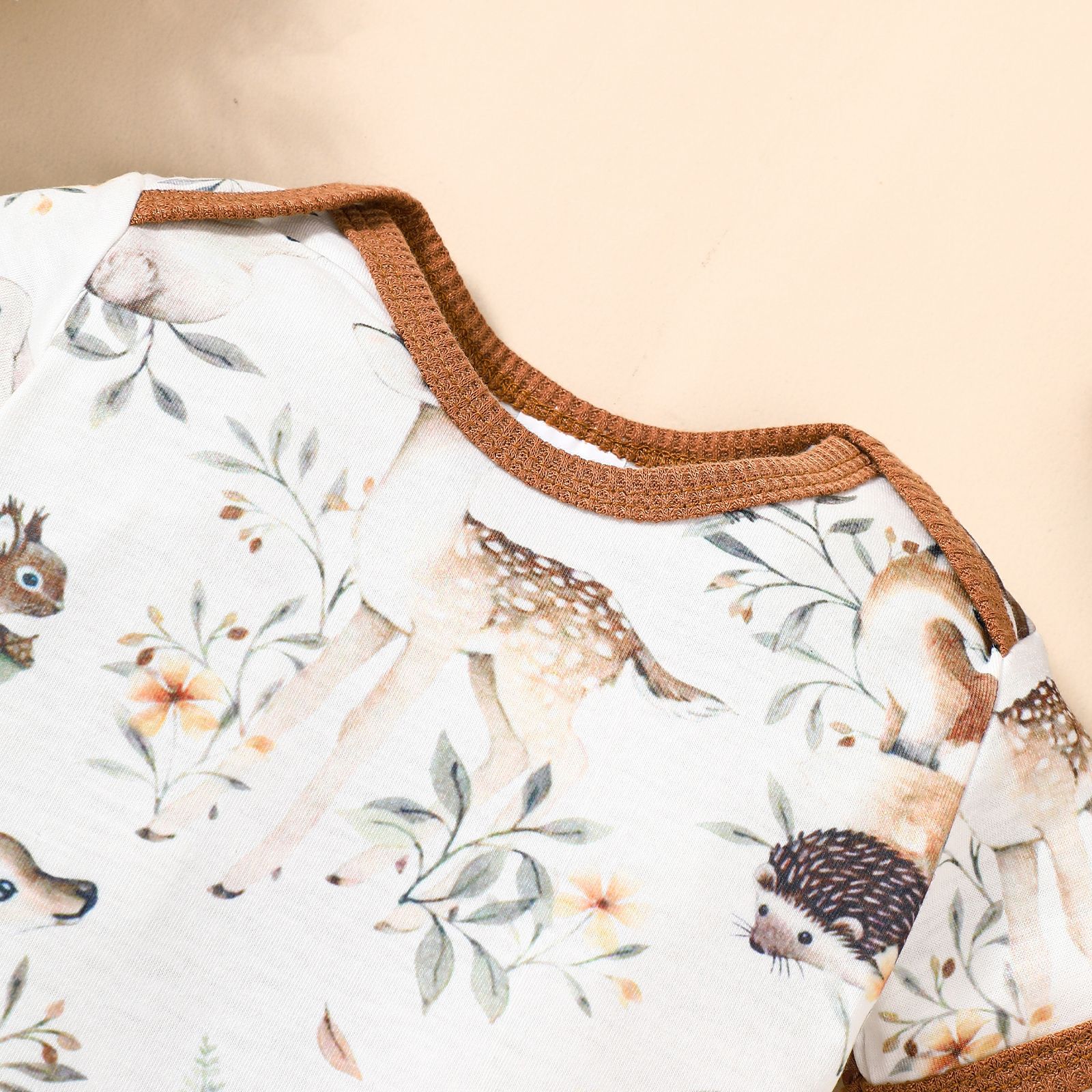 Newborn Short Sleeve Printed Casual Suit