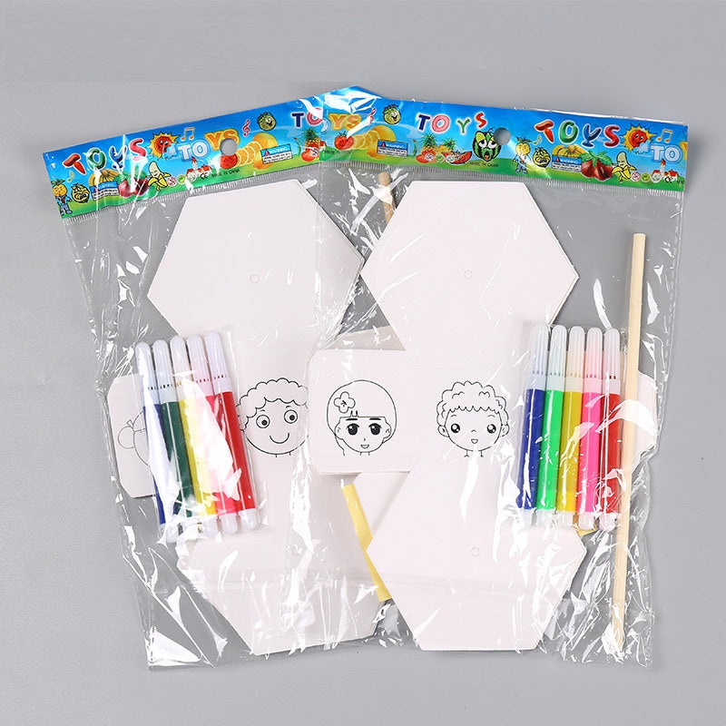 Children's Rotating Clothes Changing Watercolor Painting Handmade DIY Color Painting Color Changing Graffiti Painting Kindergarten Painting